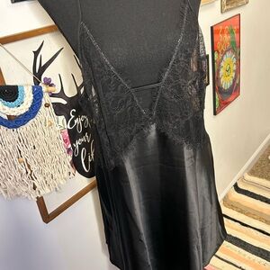 Victoria's Secret Black Lace Chemise
